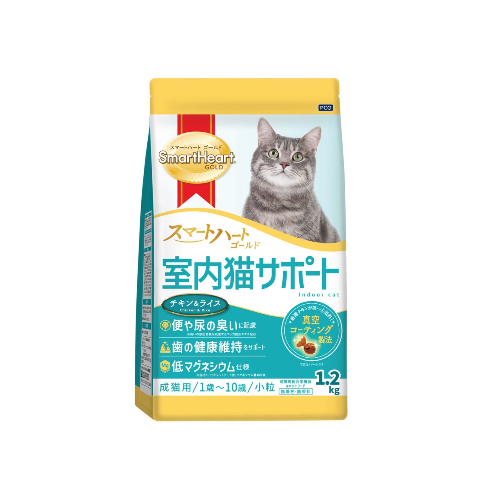 Smart Heart Gold 慧心金裝(日版) 室內貓均衡配方貓乾糧 1.2kg / 6kg (1kg x 6包)