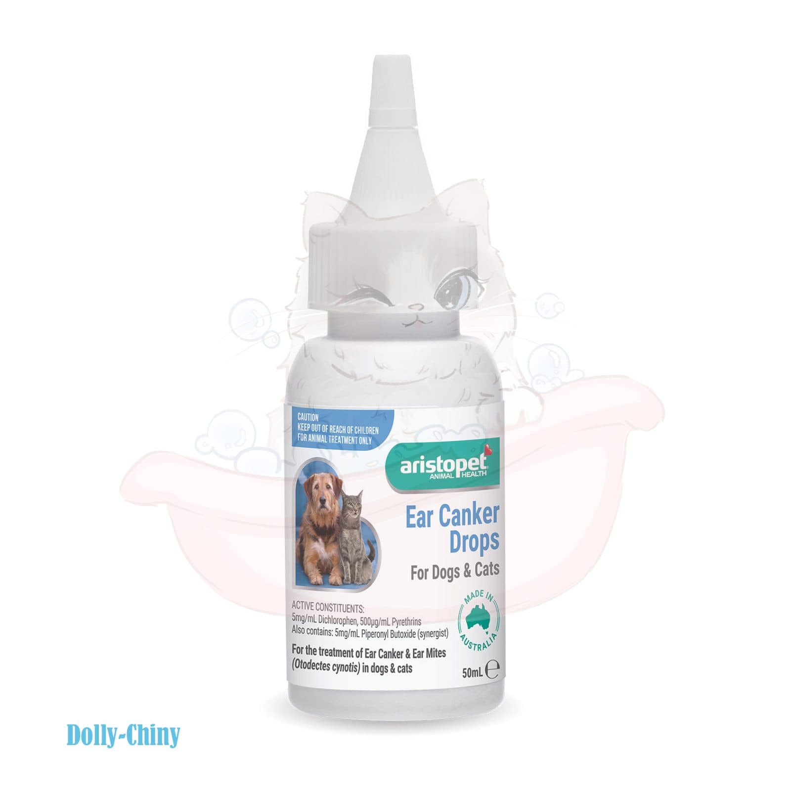 Aristopet 澳洲 殺耳蝨耳水 Ear Canker Drops 50ml (貓犬用)