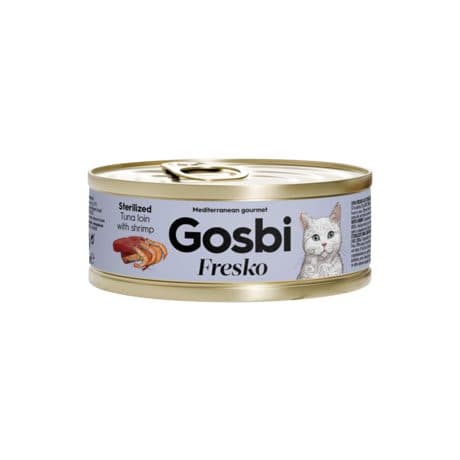 Gosbi Fresko 無穀物成貓罐頭 – 吞拿魚+大蝦絕育配方(70g)
