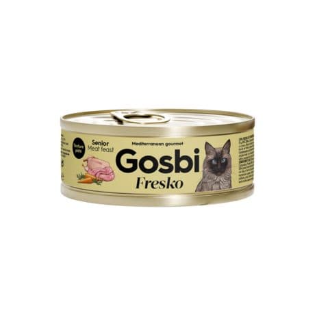 Gosbi Fresko 無穀物老貓肉類盛宴罐頭(70g)