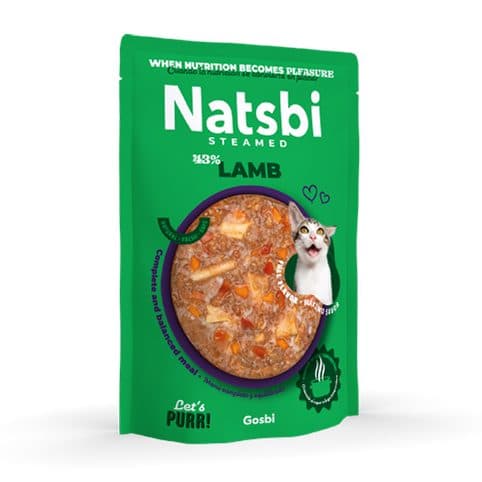 Gosbi Natsbi 地中海低溫蒸煮貓濕糧包 – 羊肉配方(80g)