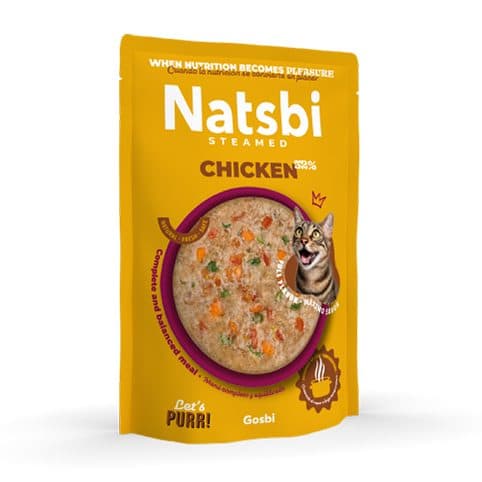 Gosbi Natsbi 地中海低溫蒸煮貓濕糧包 – 雞肉配方(80g)