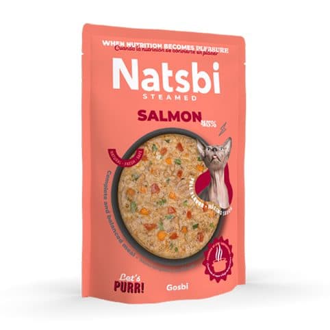 Gosbi Natsbi 地中海低溫蒸煮貓濕糧包 – 三文魚配方(80g)