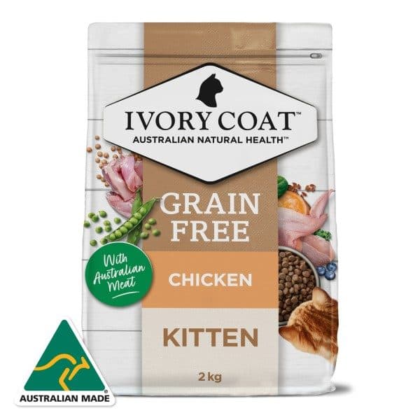 Ivory Coat 無穀物幼貓乾糧 – 雞肉亞麻籽配方(2kg)