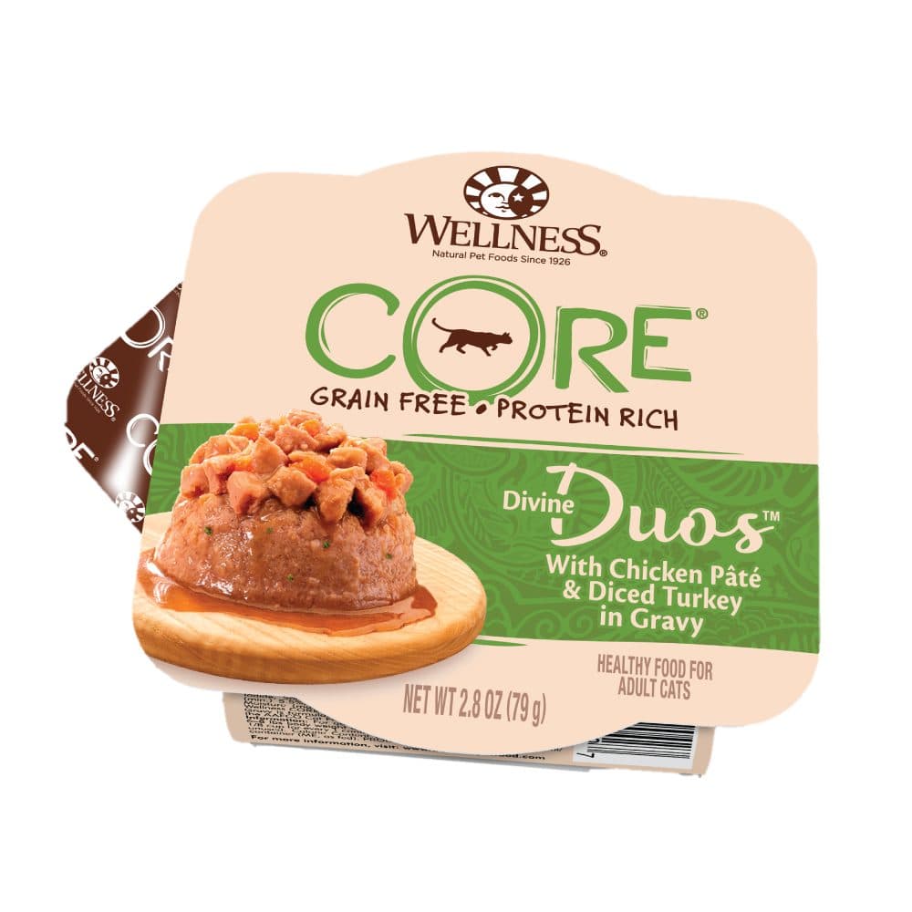 Wellness CORE Divine Duos 雙重滋味杯 – 雞肉醬配火雞肉丁(成貓濕糧)2.8oz