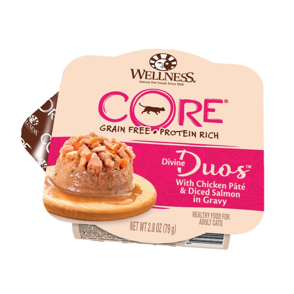 Wellness CORE Divine Duos 雙重滋味杯 – 雞肉醬配三文魚肉丁(成貓濕糧)2.8oz