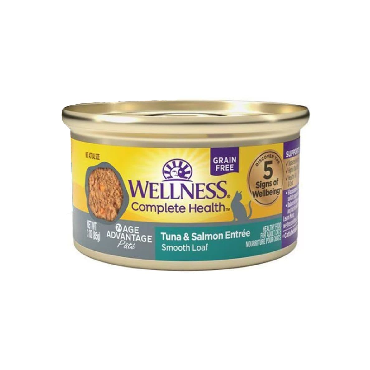 Wellness Complete Health 無穀物老貓護養吞拿魚拼三文魚肉醬配方(老貓濕糧)3oz