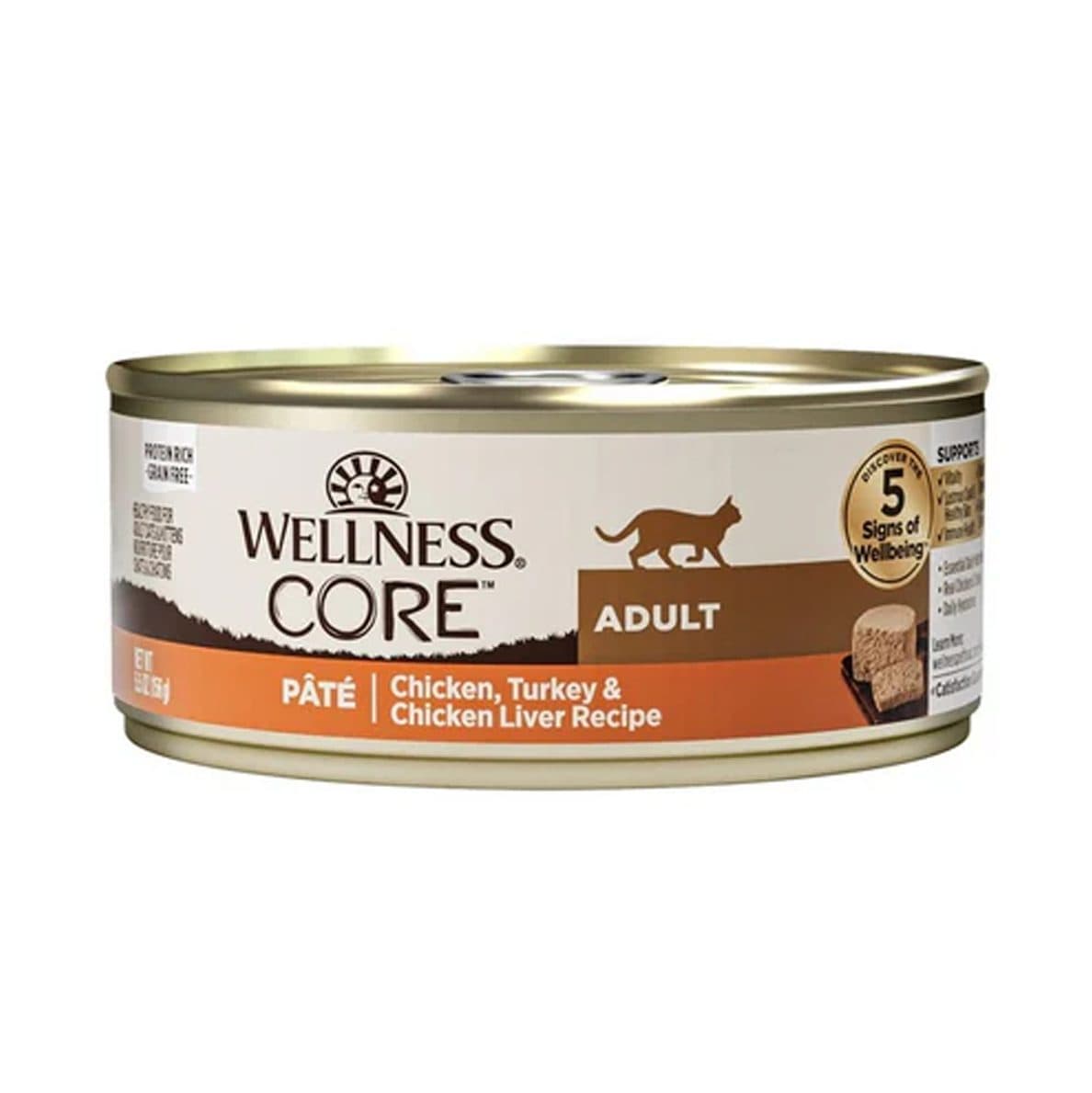 Wellness CORE 無穀物經典肉醬 – 雞肉、火雞及雞肝配方(成貓濕糧)5.5oz