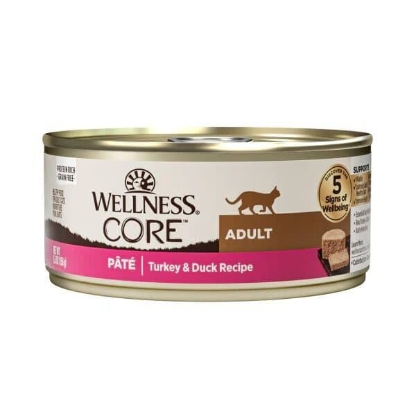 Wellness CORE 無穀物經典肉醬 – 火雞拼鴨肉配方(成貓濕糧)5.5oz