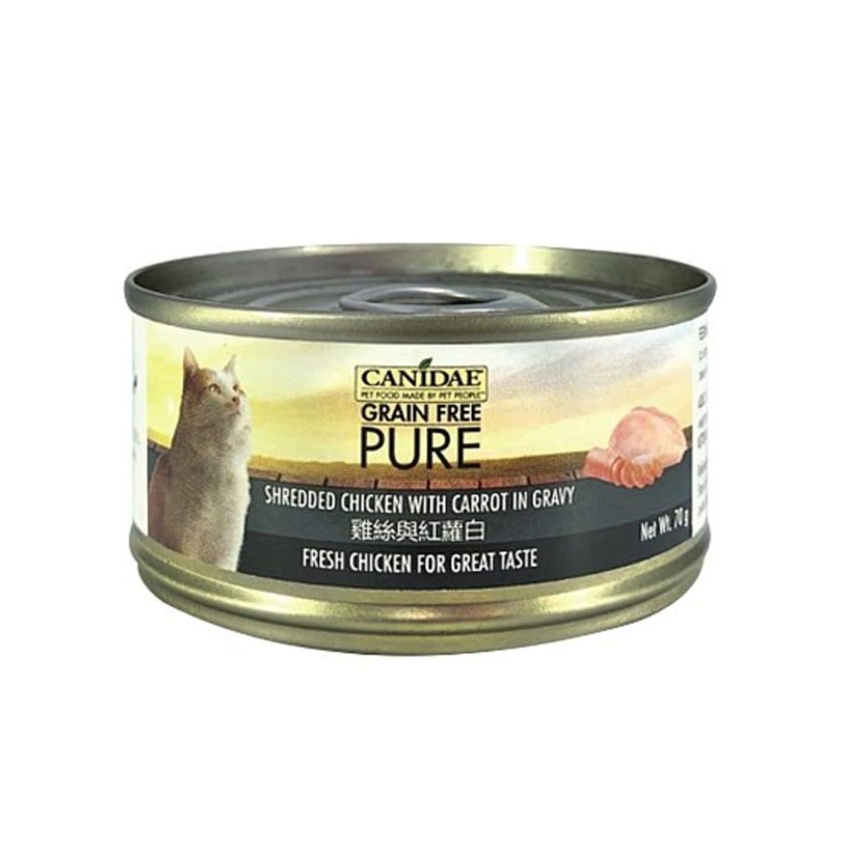 Canidae PURE 無穀物雞絲及紅蘿蔔貓罐頭 70g