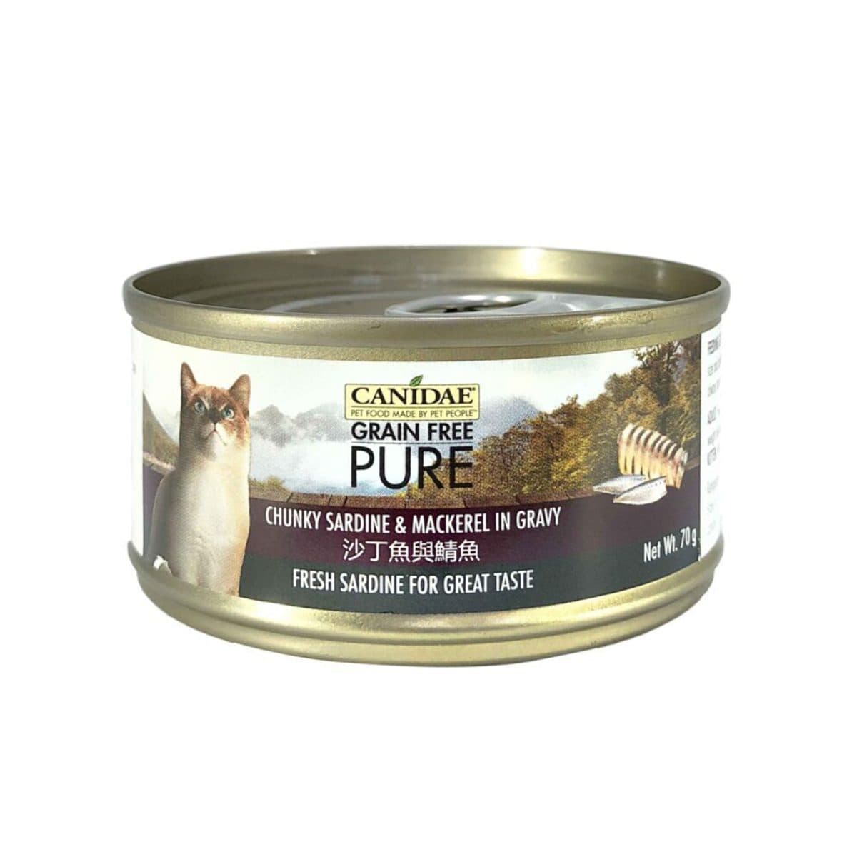 Canidae PURE 無穀物沙甸魚及鯖魚貓罐頭 70g