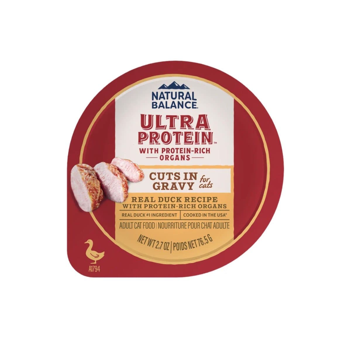 Natural Balance Ultra Protein 頂級滋味杯 – 鴨肉塊配肉汁配方(成貓濕糧)2.7oz