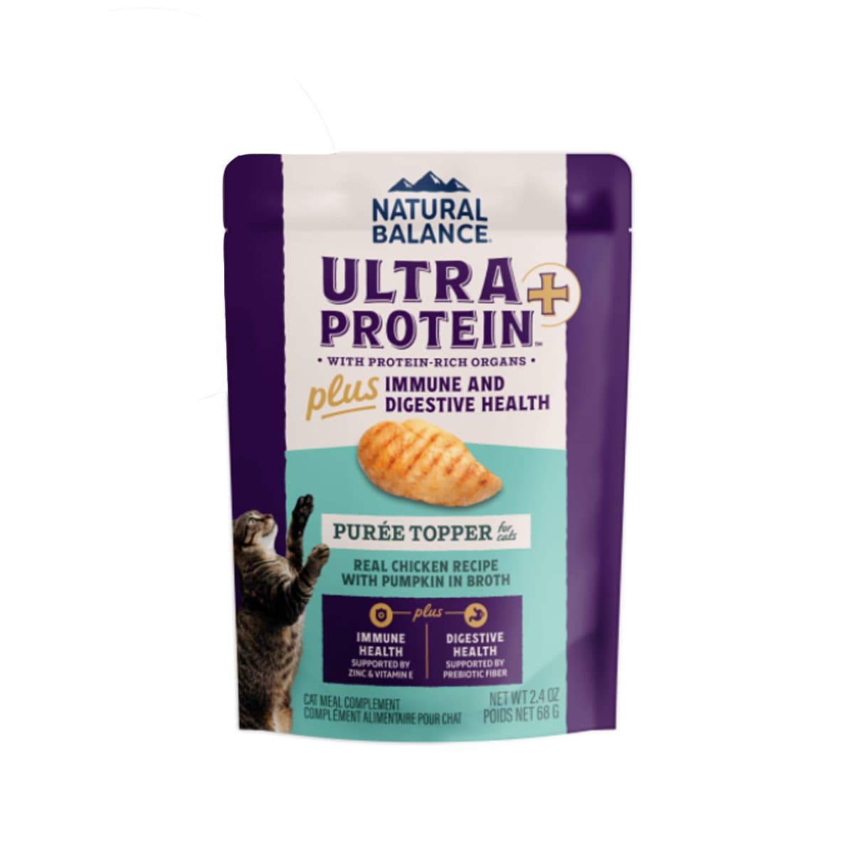 Natural Balance Ultra Protein Plus 超‧頂級系列 純肉泥佐餐包 – 雞肉南瓜配方(免疫和消化健康)2.4oz