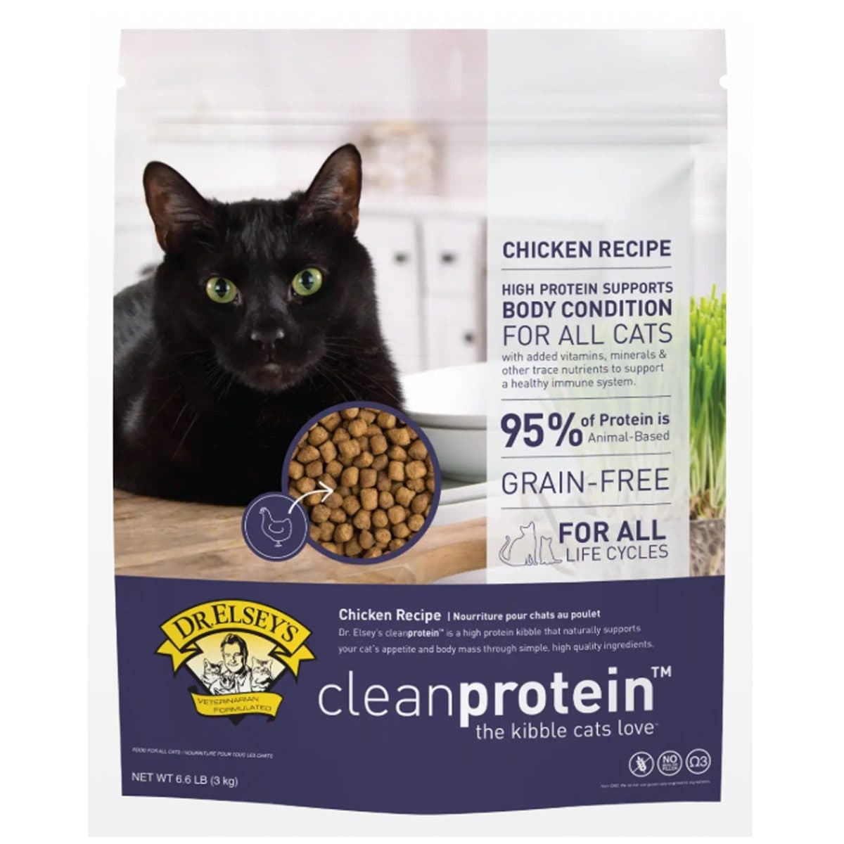 Dr. Elsey’s cleanprotein™ 無穀物雞肉配方全貓乾糧(2lb / 6.6lb)