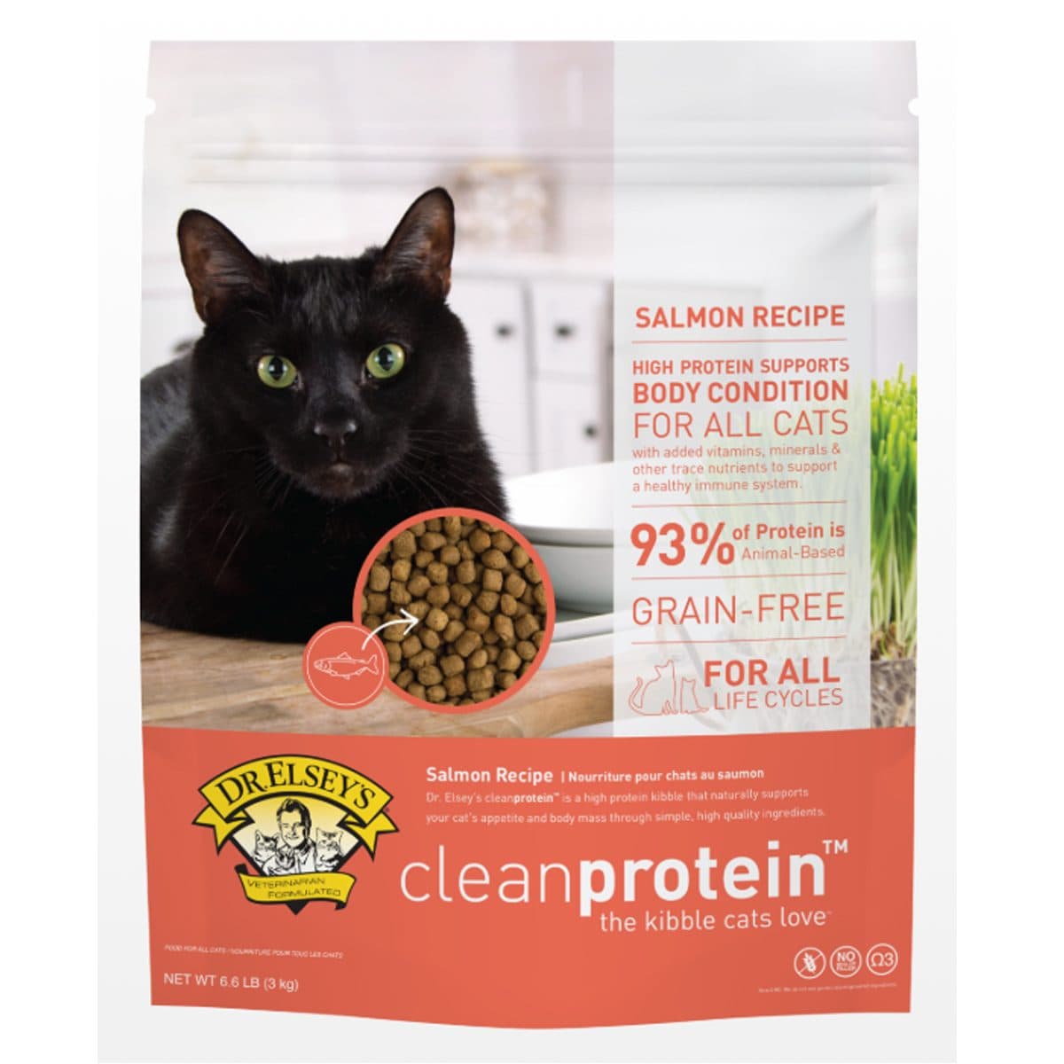 Dr. Elsey‘s cleanprotein™ 無穀物三文魚配方全貓乾糧(2lb / 6.6lb)