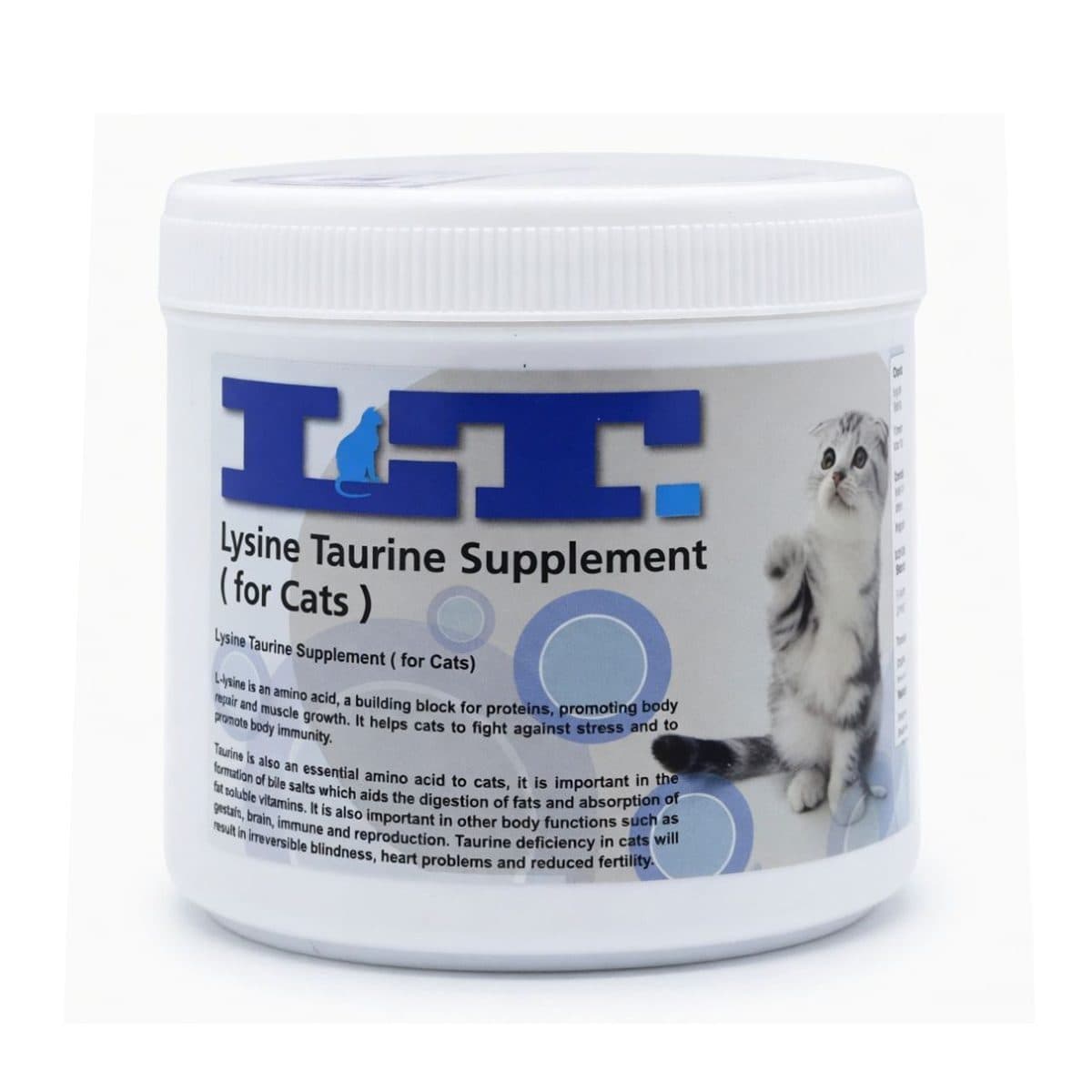 樂妥 LT – Lysine Taurine 賴氨酸牛磺酸補充劑(貓用)150g